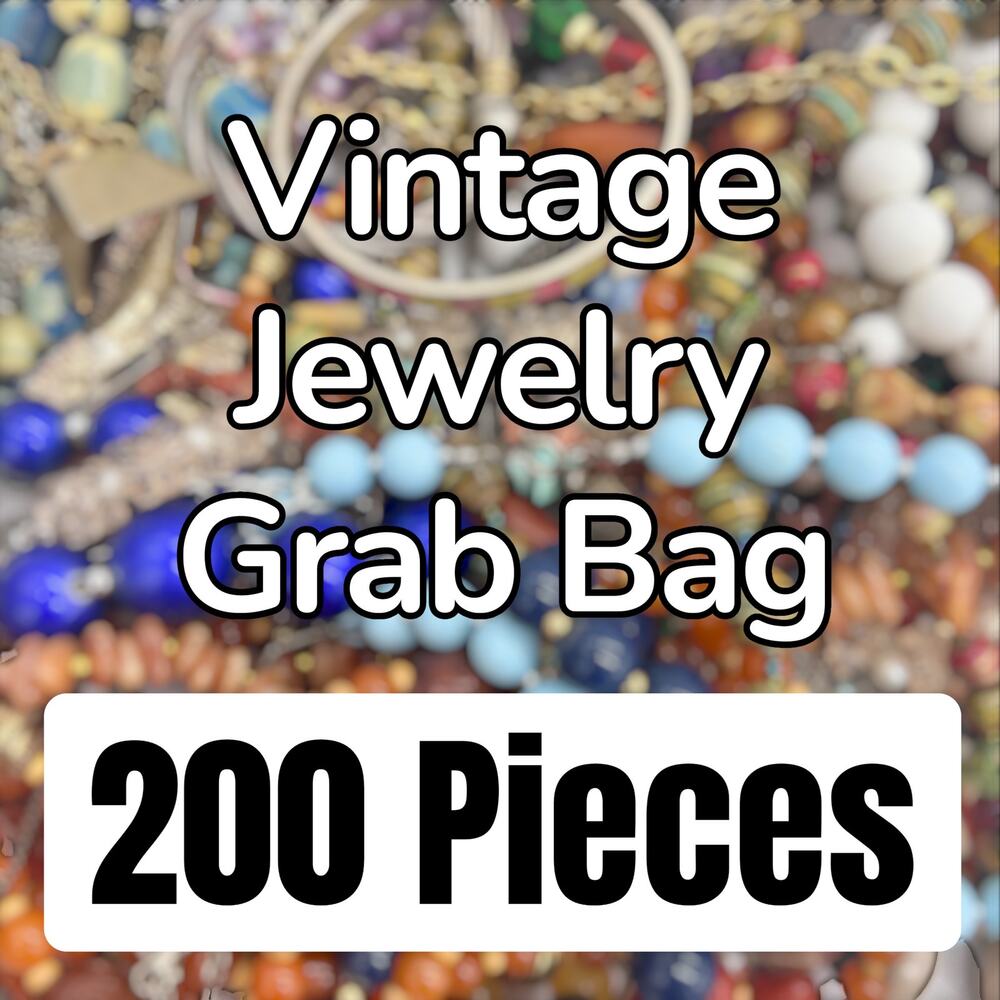 Vintage Jewelry Grab Bag 200 PIECES Costume Resale Wholesale Bundle All Wearable